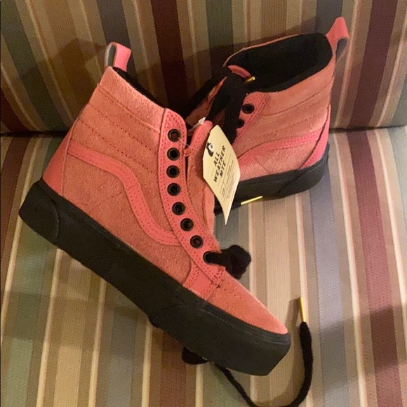 vans platform rose